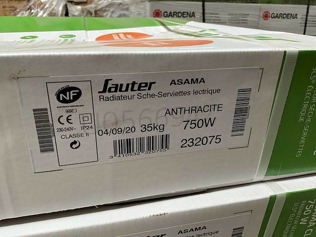 Sauter asama elektrische design radiator 750 watt antraciet - afbeelding 4 van  4