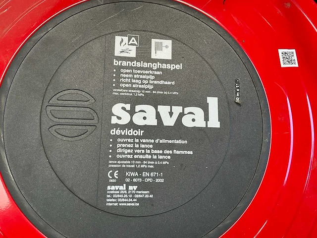 Saval brandslanghaspel (2x) - afbeelding 5 van  6