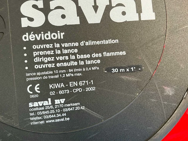 Saval brandslanghaspel (2x) - afbeelding 6 van  6