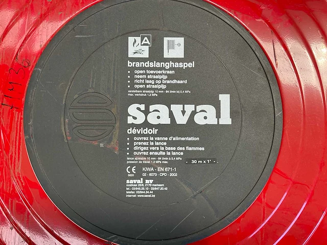 Saval brandslanghaspel (2x) - afbeelding 3 van  4