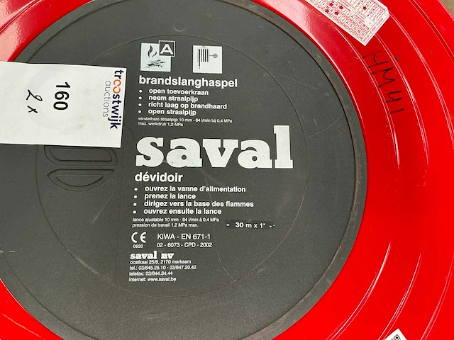 Saval brandslanghaspel (2x) - afbeelding 3 van  4