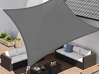 Schaduwdoek 2 x 3 m, zonwering - grijs (x2) - afbeelding 1 van  3
