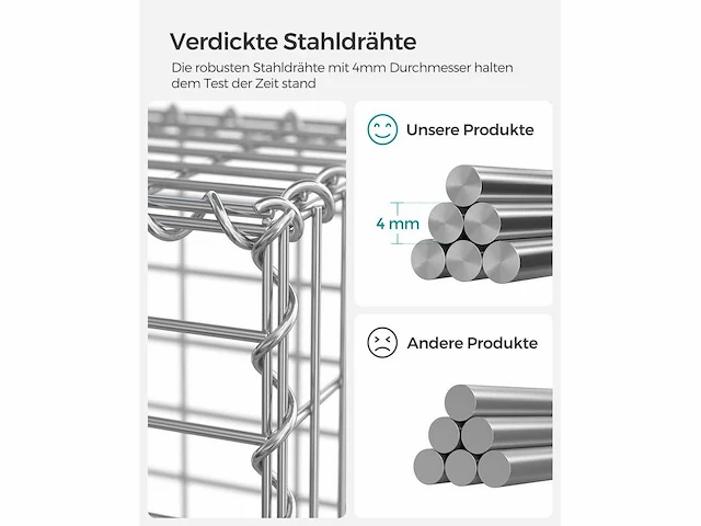 Schanskorf - 100 x 50 x 50 cm - set van 2 (x4) - afbeelding 3 van  5