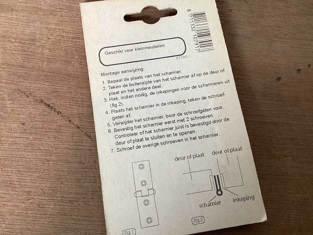 Scharnier 45x105 mm, verzinkt (66x) - afbeelding 3 van  3