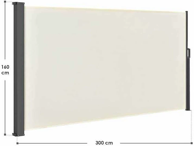 Scheidingswand 160 x 300 cm, uitschuifbaar en ondoorzichtig - afbeelding 4 van  4