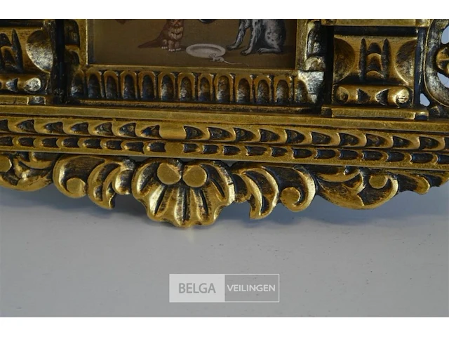 Schiderij in houten gouden kader motief h= 43cm - afbeelding 5 van  6