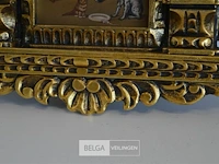 Schiderij in houten gouden kader motief h= 43cm - afbeelding 5 van  6