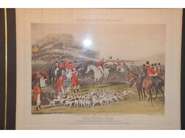 Schilderij, 2 jachttaferelen achter glas - afbeelding 2 van  10