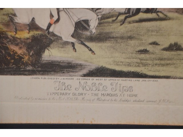 Schilderij, 2 jachttaferelen achter glas - afbeelding 9 van  10