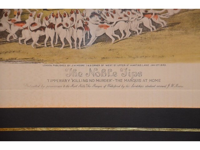 Schilderij, 2 jachttaferelen achter glas - afbeelding 3 van  10