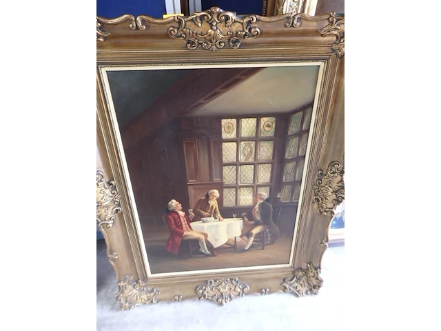 Schilderij 3 heren 82cm x 105 cm naert - afbeelding 1 van  3