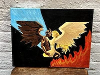 Schilderij angel & demon - afbeelding 1 van  1