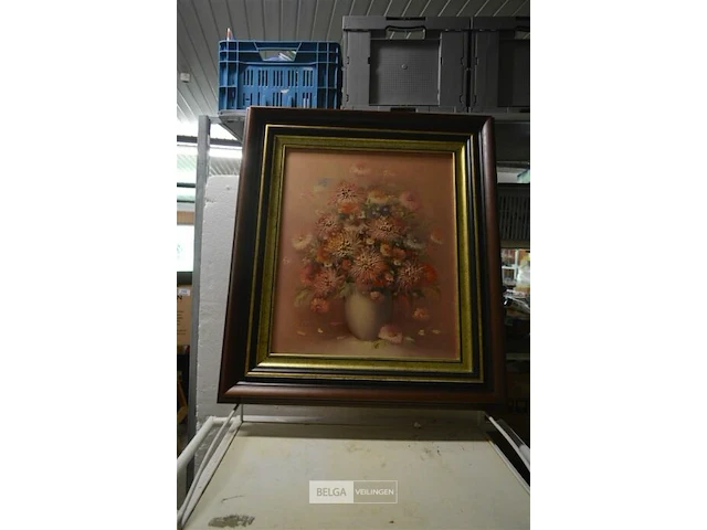 Schilderij bloemen 73x80cm - afbeelding 1 van  2