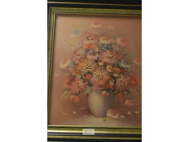Schilderij bloemen 73x80cm - afbeelding 2 van  2