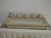 Schilderij bloemen achter glas getekend, 2 sierstukken - afbeelding 9 van  9