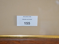 Schilderij bloemen achter glas getekend, 2 sierstukken - afbeelding 3 van  9