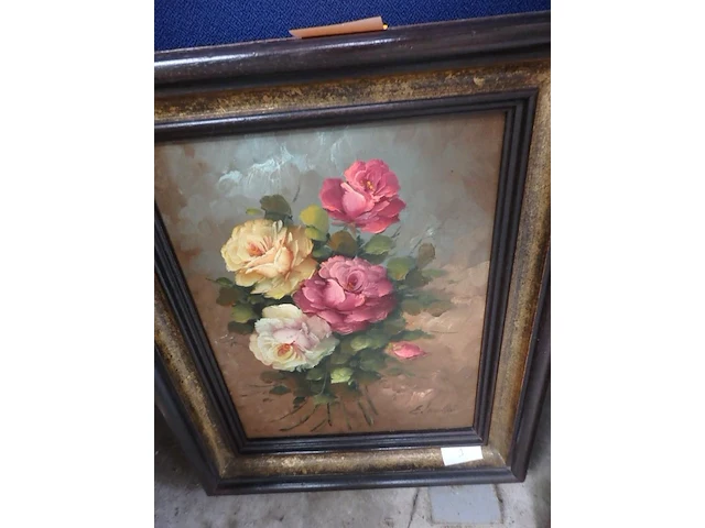 Schilderij bloemen gesigneerd - afbeelding 1 van  3