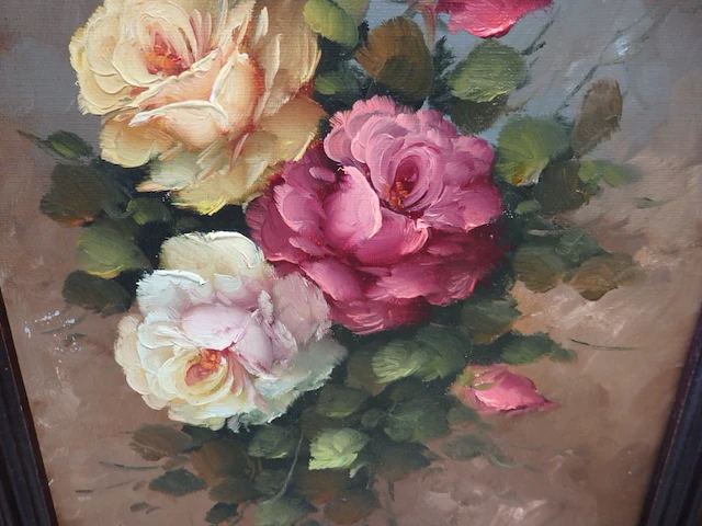 Schilderij bloemen gesigneerd - afbeelding 2 van  3