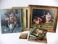 Schilderij bloemen (x10) - afbeelding 1 van  4