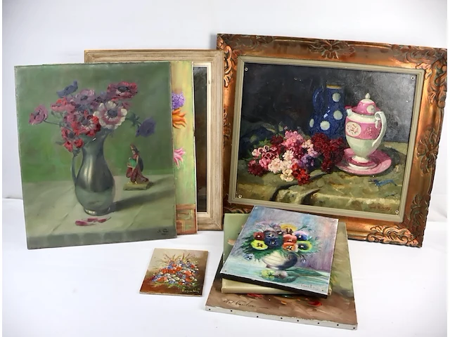 Schilderij bloemen (x10) - afbeelding 2 van  4