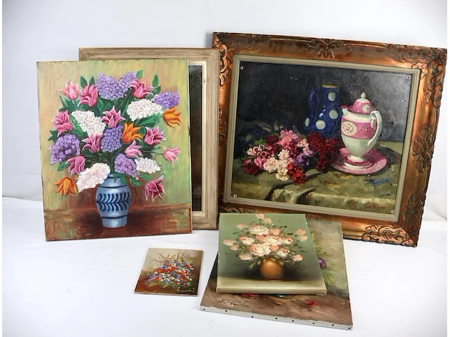 Schilderij bloemen (x10) - afbeelding 3 van  4