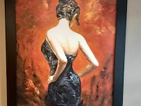 Schilderij dame - afbeelding 1 van  1