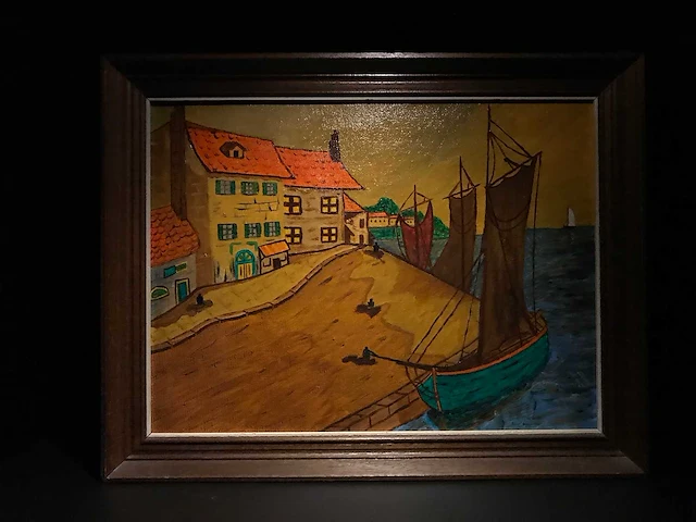 Schilderij expressionisme havenzicht - afbeelding 2 van  14