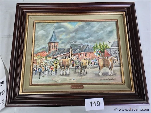 Schilderij, gesigneerd, olie op doek - afbeelding 1 van  5