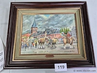 Schilderij, gesigneerd, olie op doek - afbeelding 1 van  5