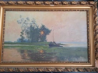Schilderij, gesigneerd, zie foto's - afbeelding 1 van  9