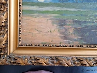 Schilderij, gesigneerd, zie foto's - afbeelding 7 van  9