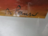 Schilderij getekend de pauw - afbeelding 2 van  2