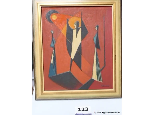 Schilderij getekend delbrassinne 62x74 - afbeelding 1 van  4