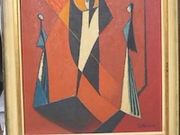 Schilderij getekend delbrassinne 62x74 - afbeelding 1 van  4