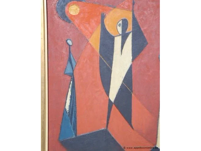 Schilderij getekend delbrassinne 62x74 - afbeelding 2 van  4