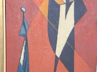 Schilderij getekend delbrassinne 62x74 - afbeelding 2 van  4