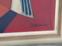 Schilderij getekend delbrassinne 62x74 - afbeelding 3 van  4