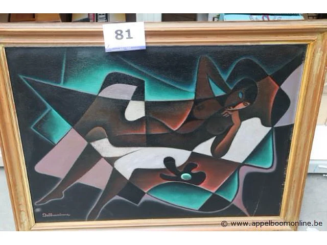 Schilderij getekend delbrassinne 95x75 - afbeelding 1 van  2