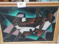 Schilderij getekend delbrassinne 95x75 - afbeelding 1 van  2