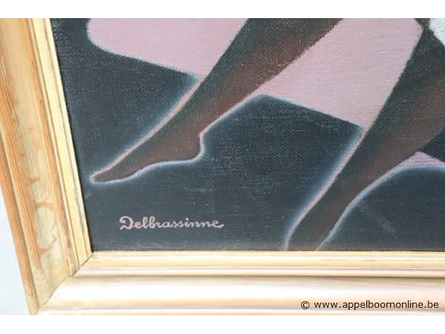 Schilderij getekend delbrassinne 95x75 - afbeelding 2 van  2