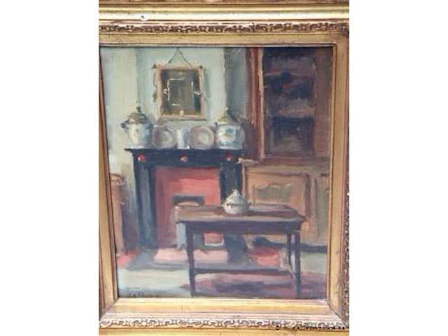 Schilderij getekend j a peeters - afbeelding 3 van  4