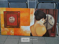 Schilderij getiteld "the chinese lady i" 100x50 cm - afbeelding 1 van  4