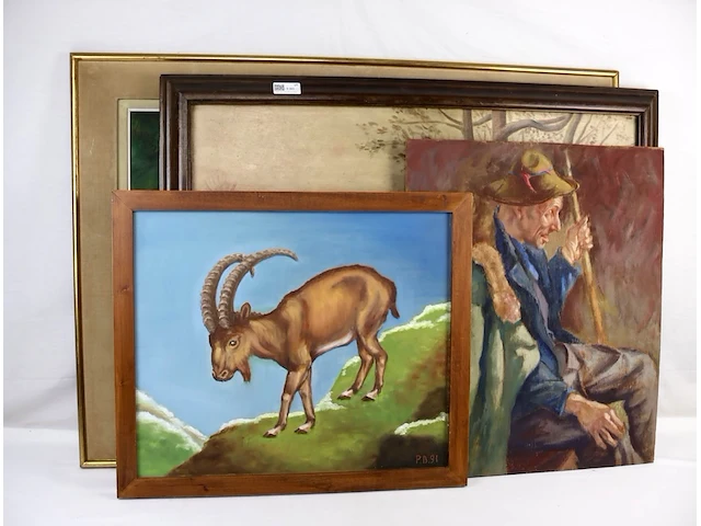 Schilderij herder (x4) - afbeelding 1 van  6