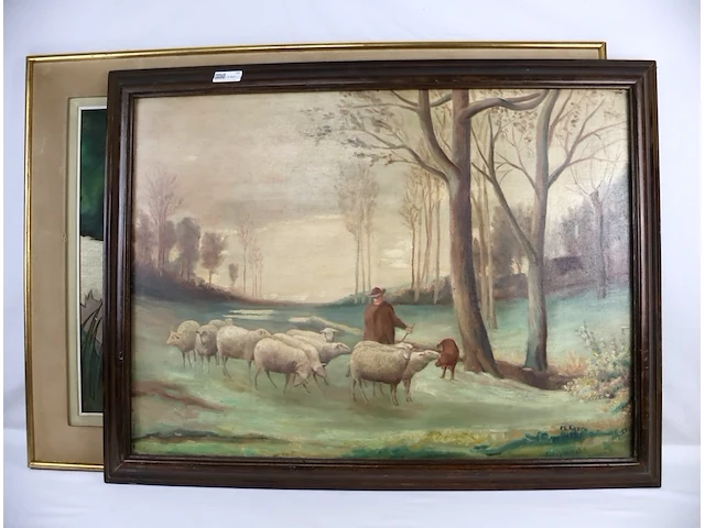 Schilderij herder (x4) - afbeelding 4 van  6