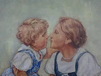Schilderij h,lingstadt 80/70 eva braun en dochter - afbeelding 2 van  4
