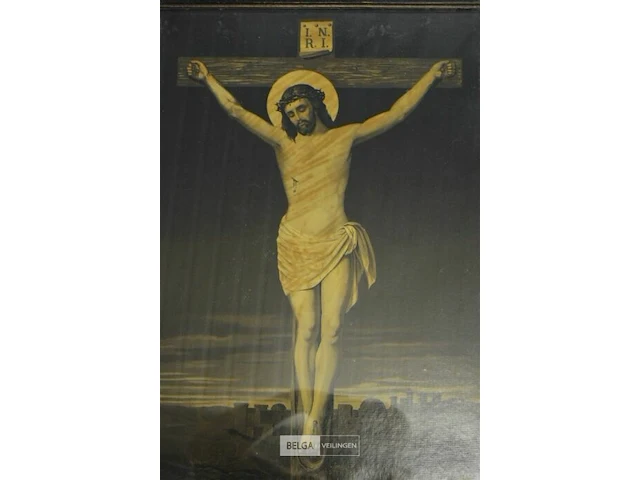 Schilderij "kruisiging" 54x43cm - afbeelding 2 van  5