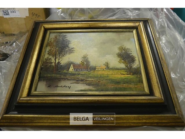 Schilderij landschap 47x42cm - afbeelding 1 van  3