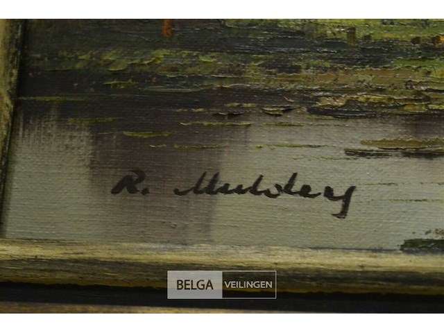 Schilderij landschap 47x42cm - afbeelding 3 van  3