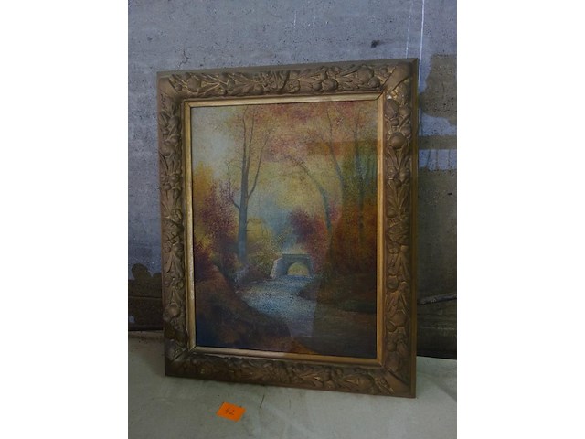 Schilderij landschap van j. neerman - afbeelding 1 van  1