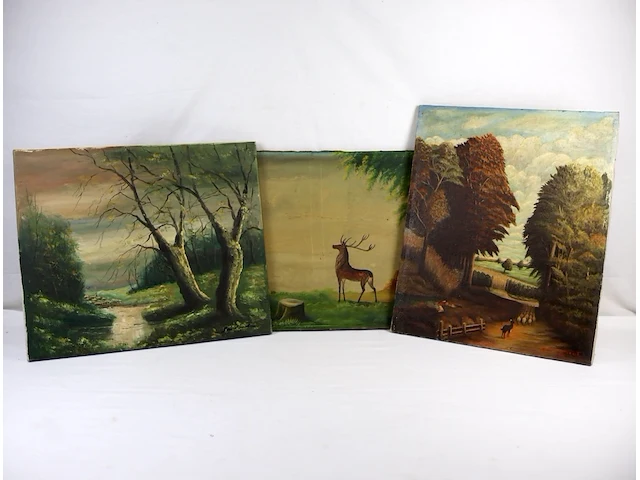 Schilderij landschap (x3) - afbeelding 1 van  7